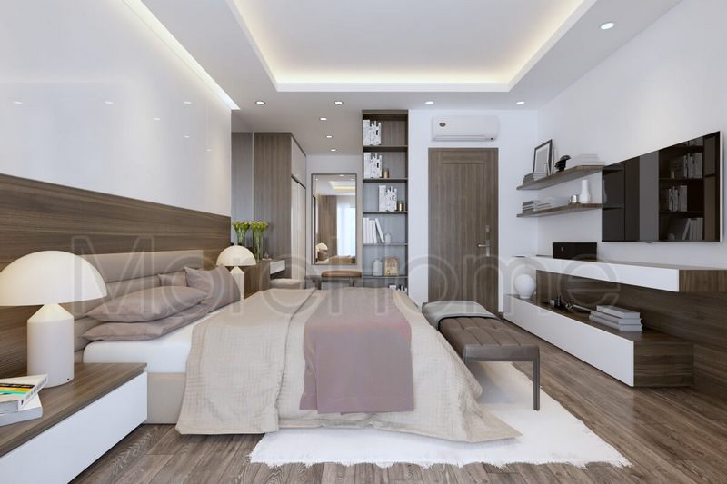 Tạo ra một không gian phòng ngủ tinh tế với tông màu nhẹ nhàng.